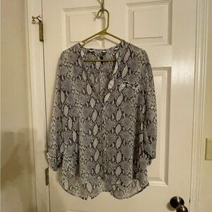 3/$20 Sheer snake skin print shirt from Kut From The Kloth